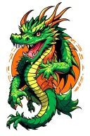 American dragon tattoo design idea