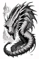 Sydin Skyrim Dragon tattoo design idea