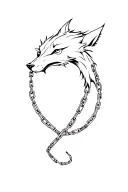 Fenrir breaking chains tattoo design idea