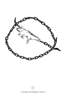 Fenrir breaking chains tattoo design idea