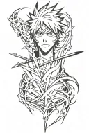 bleach anime tattoo design idea