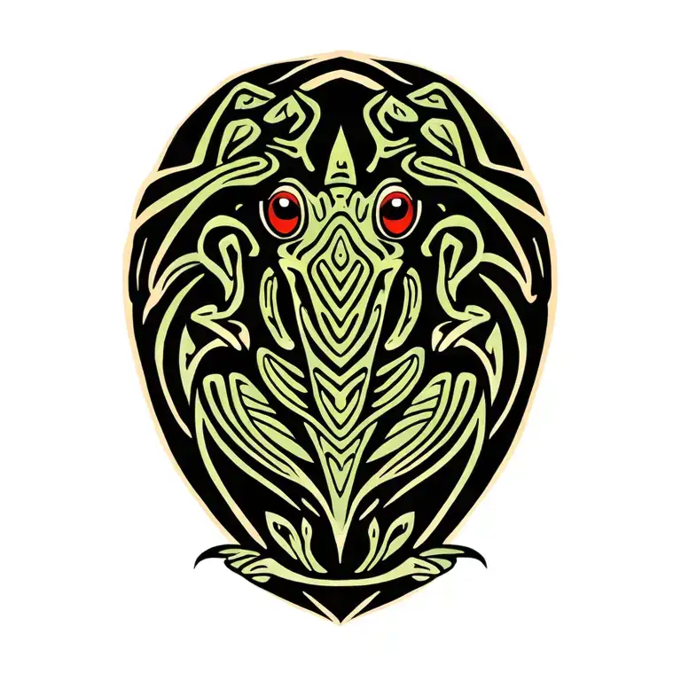Kambo Frog, ayahuasca vines intertwining tattoo design idea