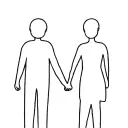 My existence consists of two parts: Mom and Dad holding hands tattoo design idea