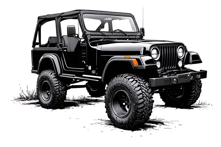 Jeep cj7 tattoo design idea