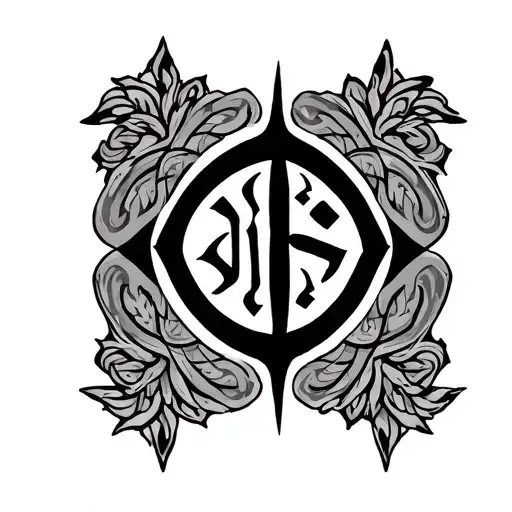 Persian symbol and writing tattoo design idea