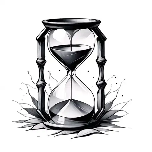 Hourglass tattoo design idea
