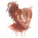 emo,depression,darkness,lonely,suicidal,sad,dark skinned male,dyed short dreads fully hiding face,teens,no tattoos,skinn tattoo design idea