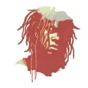 emo,depression,darkness,lonely,suicidal,sad,dark skinned male,dyed short dreads fully hiding face,teens,no tattoos,skinn tattoo design idea