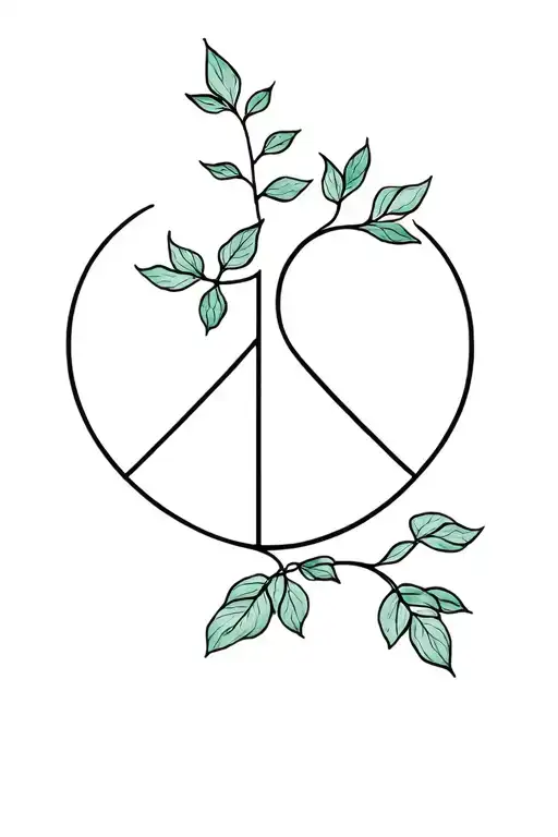 Nature representing peace love and prosperity tattoo design idea