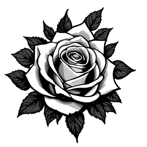 Bishop chess piece and a Rose tattoo design idea