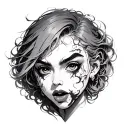 Ahegao tattoo design idea