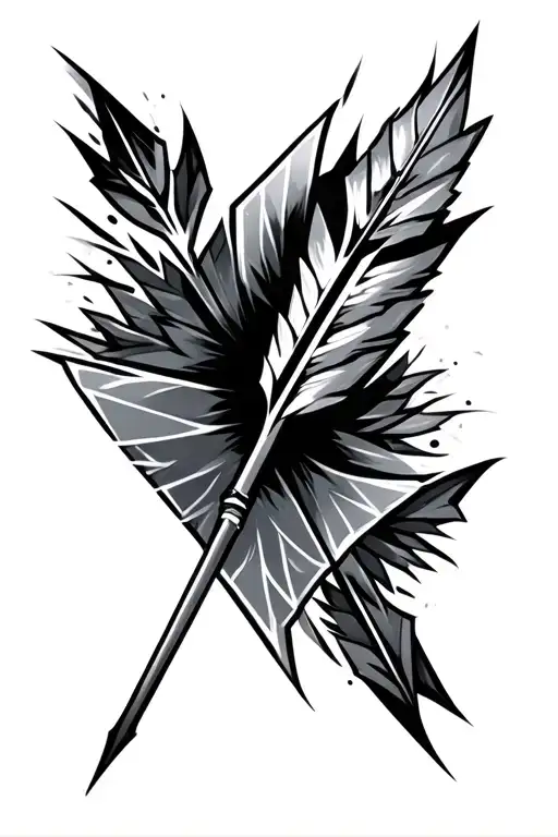 tribal dart arrows tattoo design idea