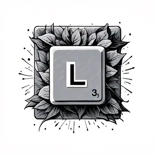 Scrabble Tile tattoo design idea