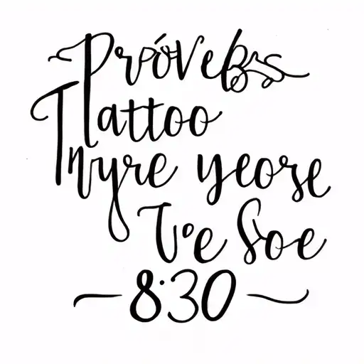 bibble verse proverbs 8:30 tattoo design idea