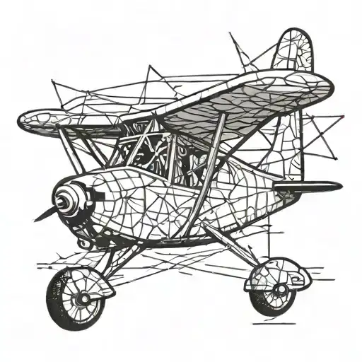 cessna 172 geometric shape tattoo design idea