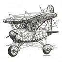 cessna 172 geometric shape tattoo design idea