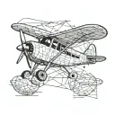 cessna 172 geometric shape tattoo design idea