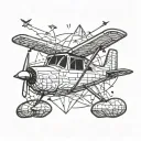 cessna 172 geometric shape tattoo design idea