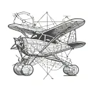 cessna 172 geometric shape tattoo design idea