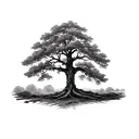 Oak Tree tattoo design idea