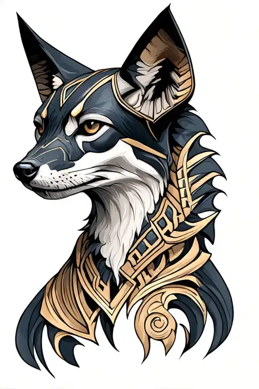 jackal anubis tattoo design idea