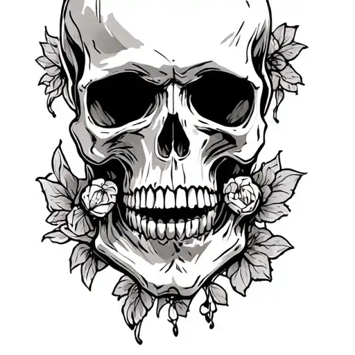 skull 69 cancer sign tattoo design idea