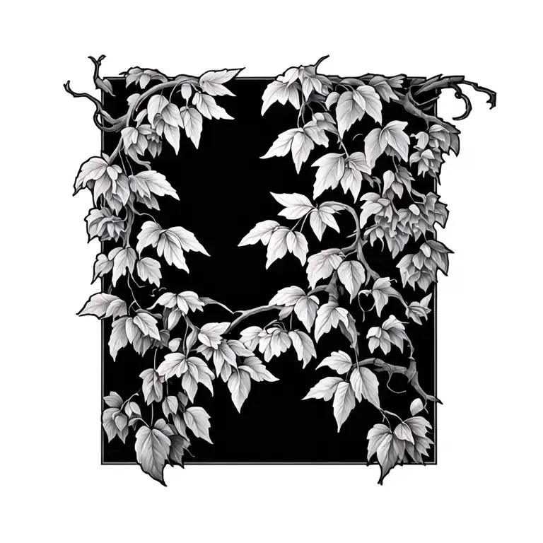 Chinese wisteria vine winding tattoo design idea