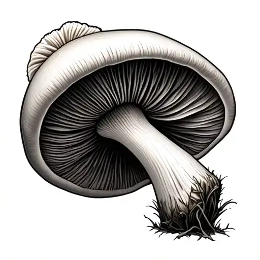 morell mushroom tattoo design idea
