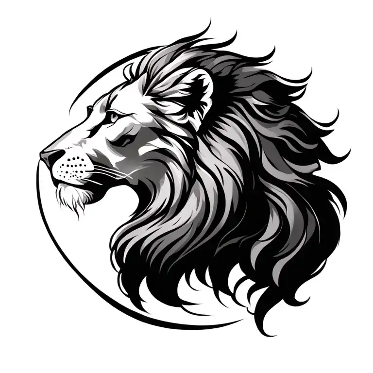 leo zodiac sign tattoo design idea