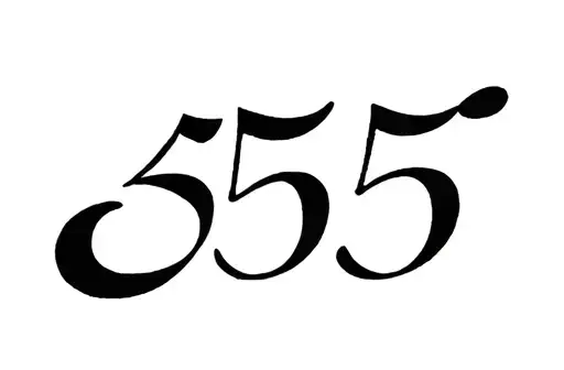 "555" tattoo design idea