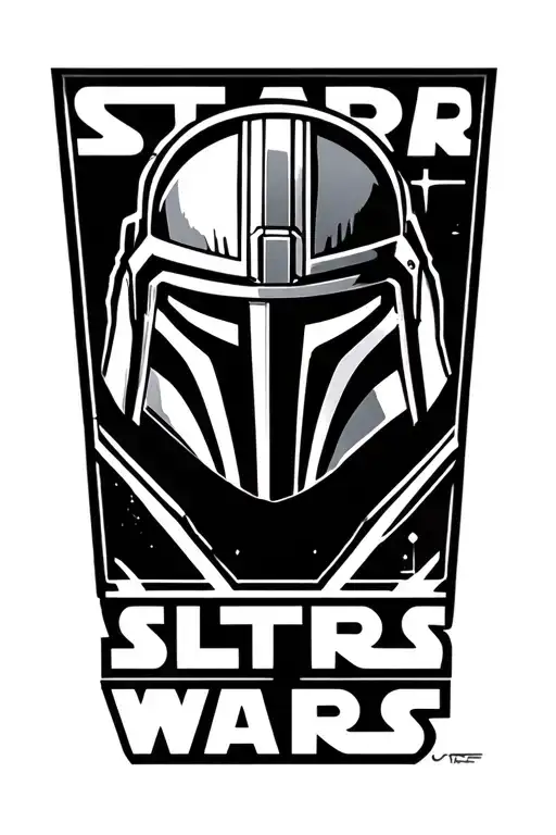 star wars jedi logo with empire and mandalorian logos tattoo design idea