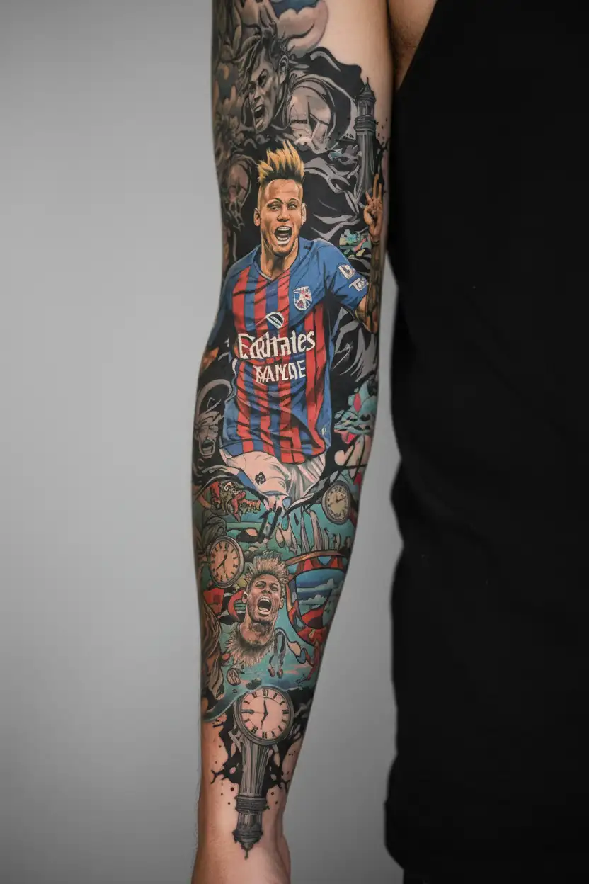 neymar jr x number 11 tattoo design idea