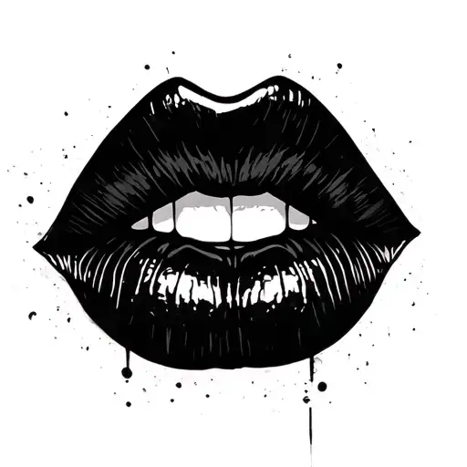 Kiss Lips tattoo design idea