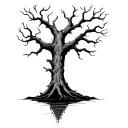 scary tree  tattoo design idea