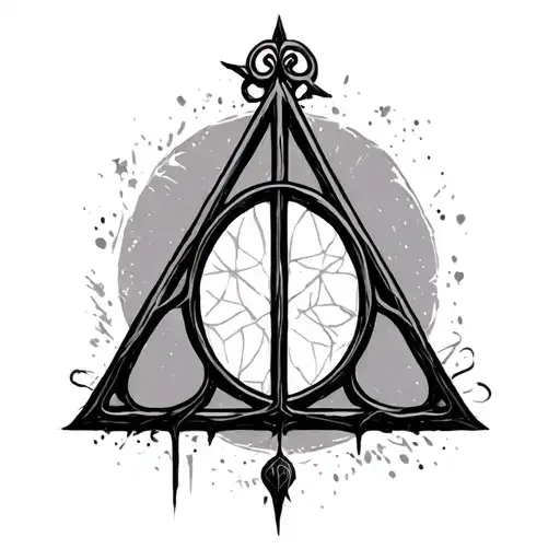 Harry Potter Always using deathly hallows symbol as the A tattoo design idea