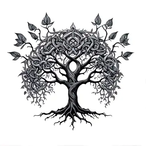 Celtic Life Tree tattoo design idea