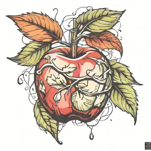 apple tattoo design idea