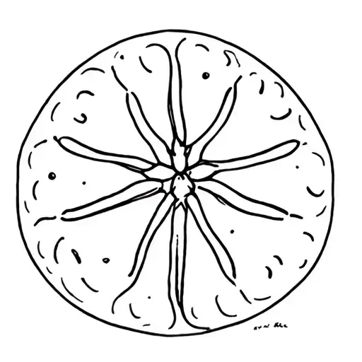 sand dollar tattoo design idea