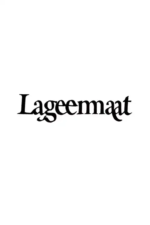 nordic tattoo with tekst "Lagemaat"  tattoo design idea