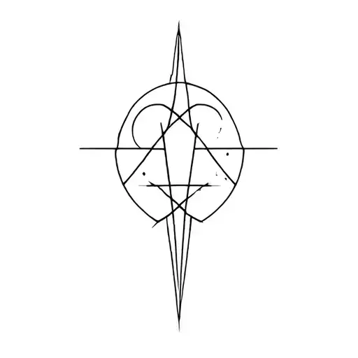 cyber sigilism tattoo design idea