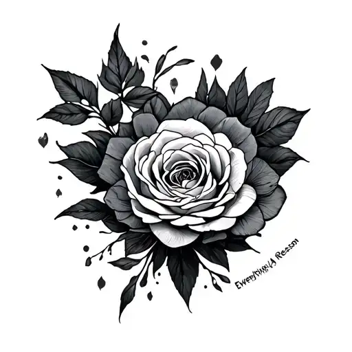 Everything Happens A Reason tattoo design idea