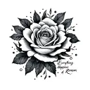 Everything Happens A Reason tattoo design idea