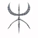 Viking bow and arrow tattoo design idea