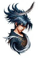 nanaki from final fantasy 7 tattoo design idea