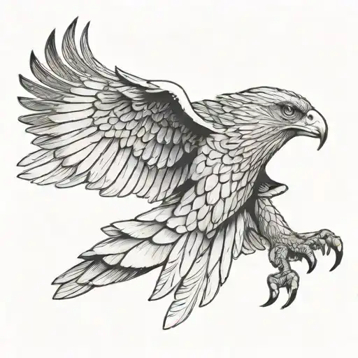 Snake Eagle tattoo design idea