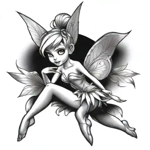tinker bell tattoo design idea