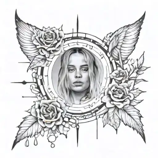 Billie Eilish lyrics incorporated tattoo design idea