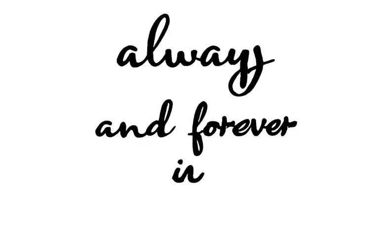 always and forever in Arabic calligraphy tattoo design idea