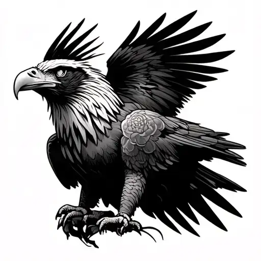 Eagle Japanese tattoo design idea