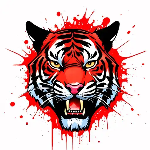 Tony's Mask (raging Tiger) From The Game Named "Hotline Miami 2: Wrong number" Tattoo tattoo design idea